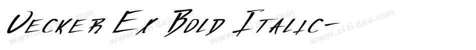 Vecker Ex Bold Italic字体转换
